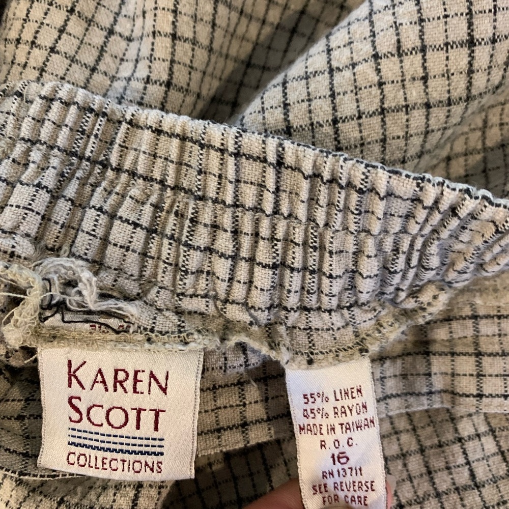 Vintage Women’s Flannel linen shorts Size 16 - Picture 4 of 10